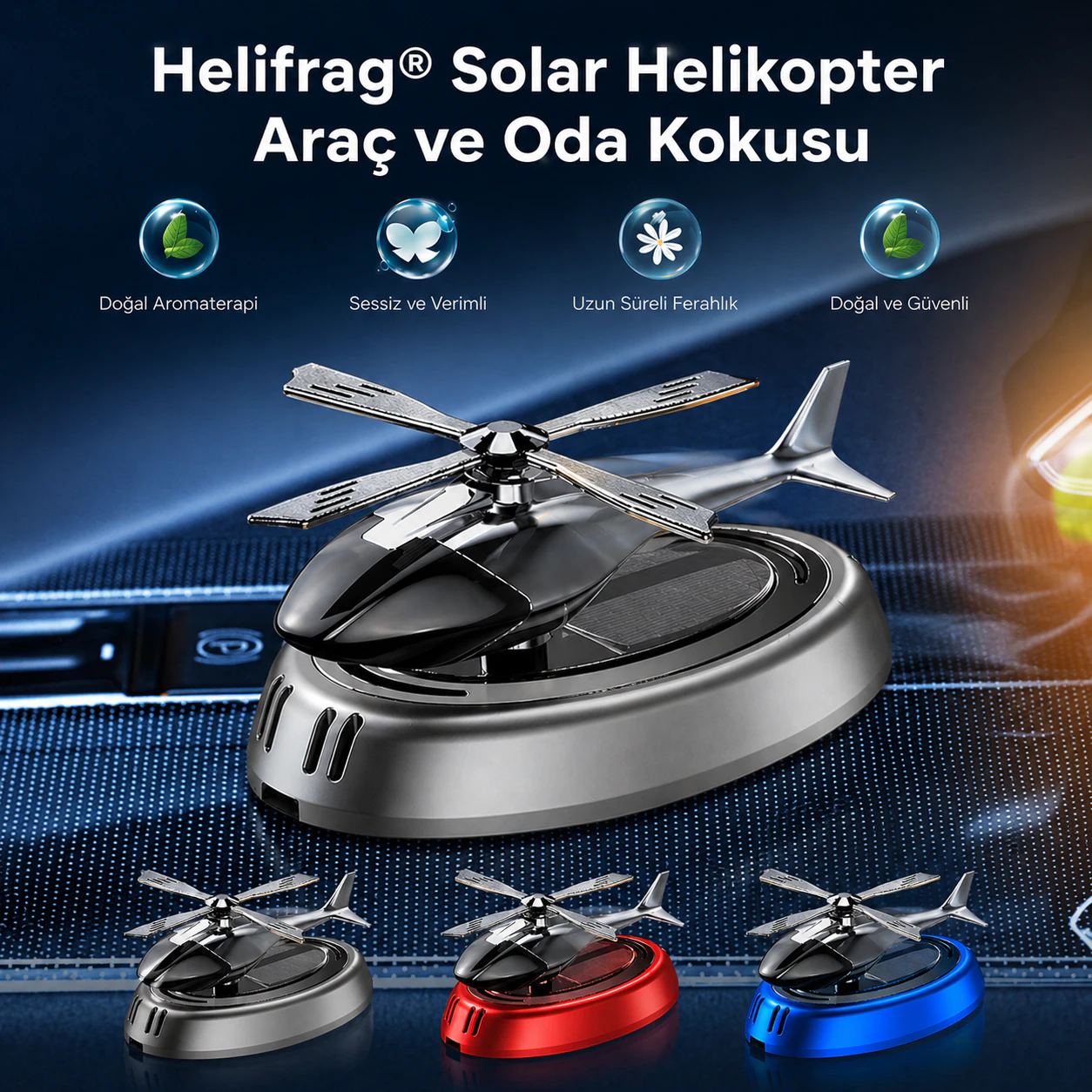 Helifrag Solar Helikopter Araç Kokusu küçük görsel 6